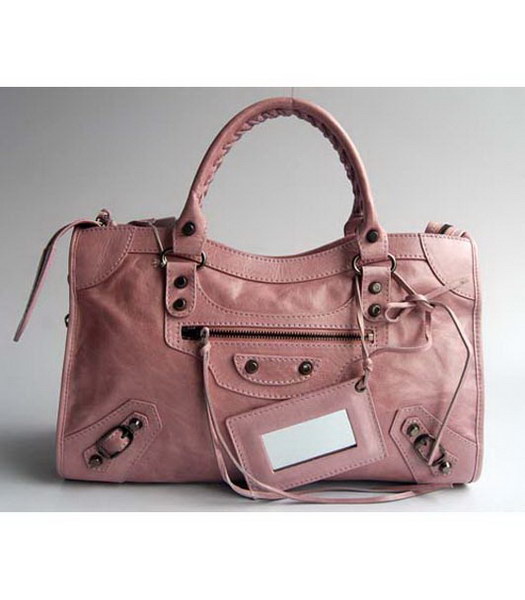 Balenciaga Giant City Rosa borsa nera Nails